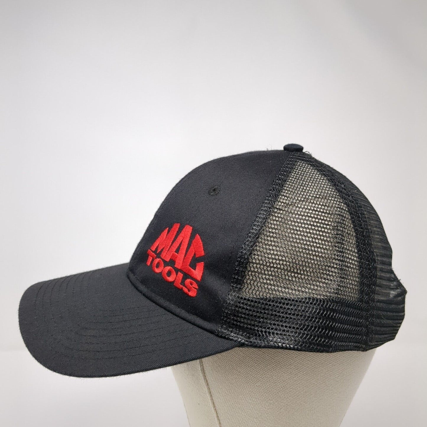 MAC Tools Snapback Trucker Hat Black OSFA Mesh Back Adjustable Solid