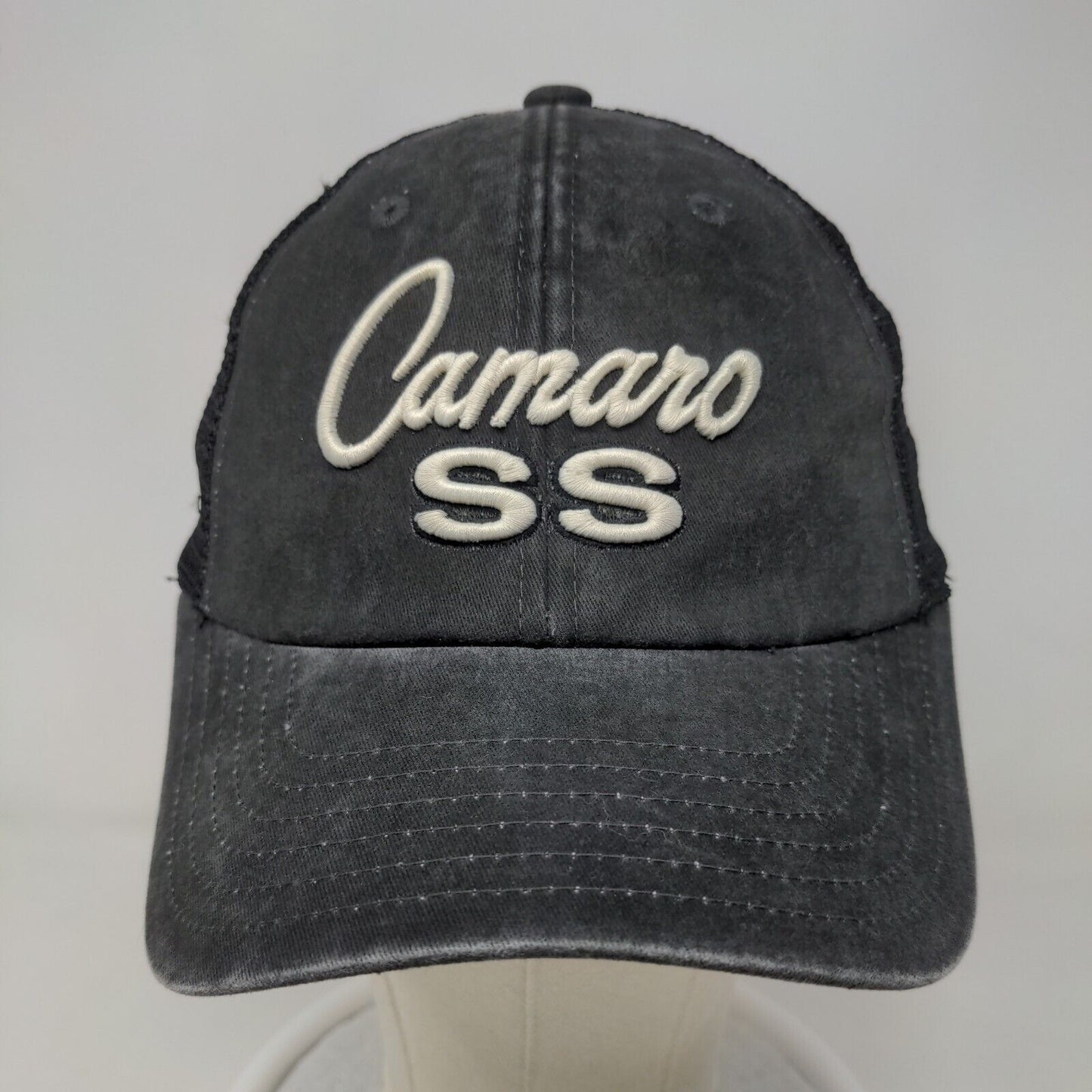 American Needle Men's Slideback Mesh Back Hat Gray Camaro SS Logo Official GM