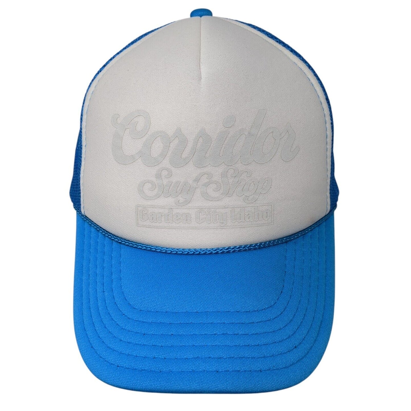 Corridor Surf Shop Garden City Idaho Snapback Trucker Hat Blue OS Rope Otto