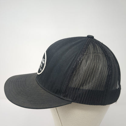 Brixton Mfg Co. Snapback Trucker Hat Black One Size Adjustable Embroidered