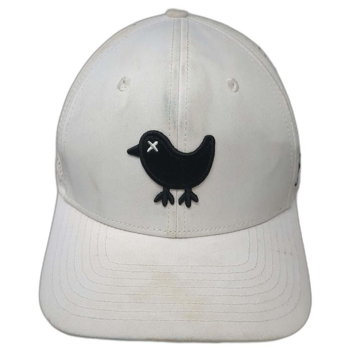 Bad Birdie Trucker Hat White One Size Perforated Performance Golf Snapback Bird