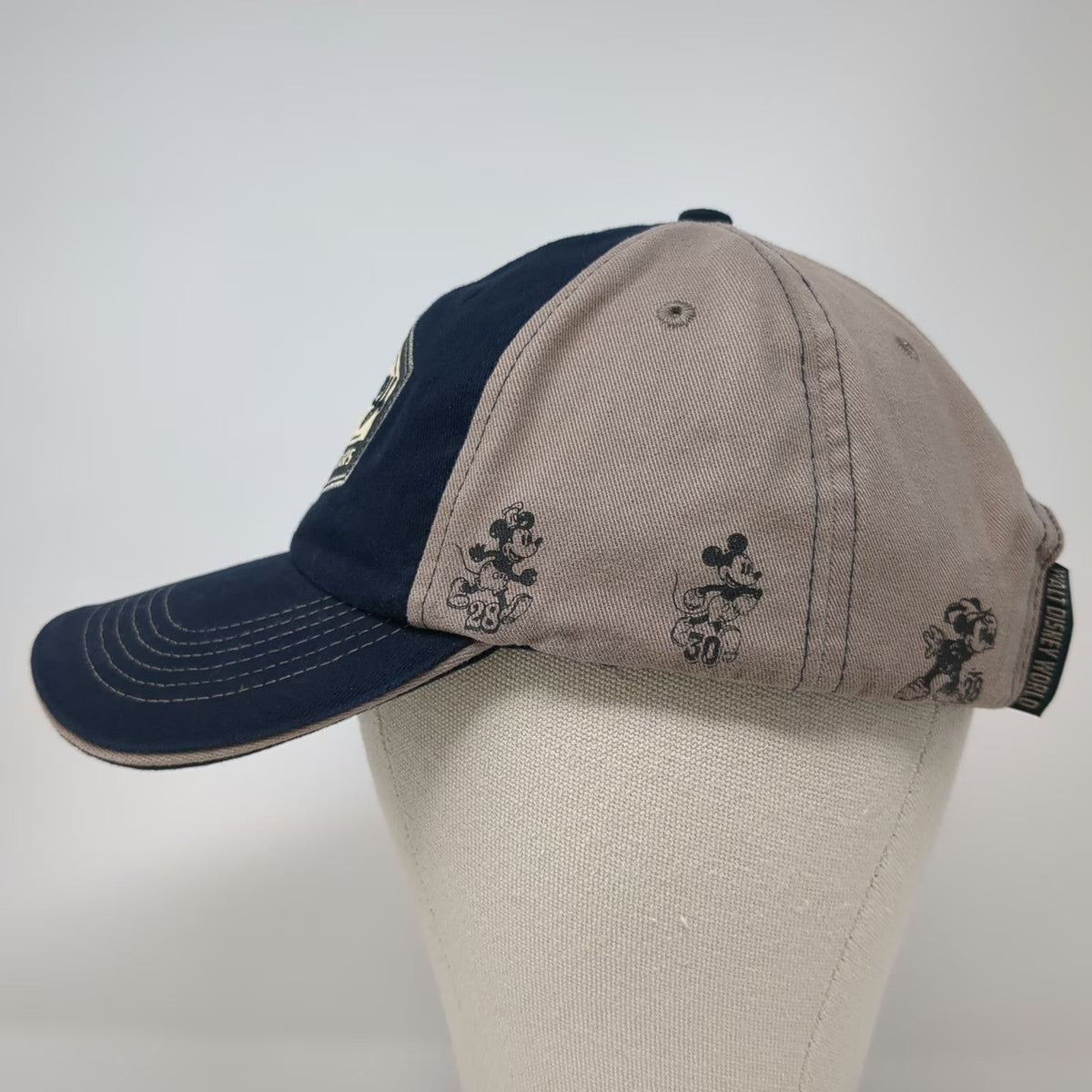 Disney Parks Mickey Mouse Years Blue Beige Baseball Cap One Size Hat Strapback