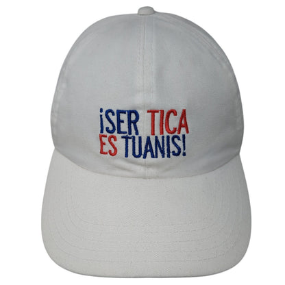 iSER Tica Es TuaNIS! Slideback Baseball Cap White OS Adjustable Embroidered