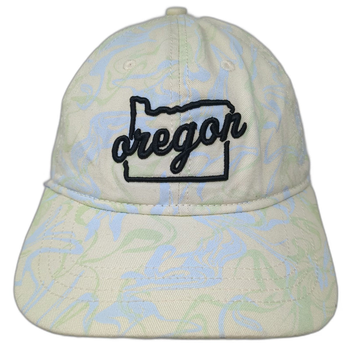 Home Free Baseball Cap Beige One Size Marble Print Oregon State Embroidered Hat