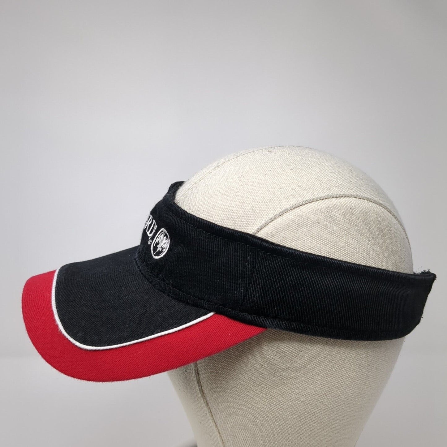 Bacardi Strapback Sun Visor Hat Black One Size Adjustable Colorblock