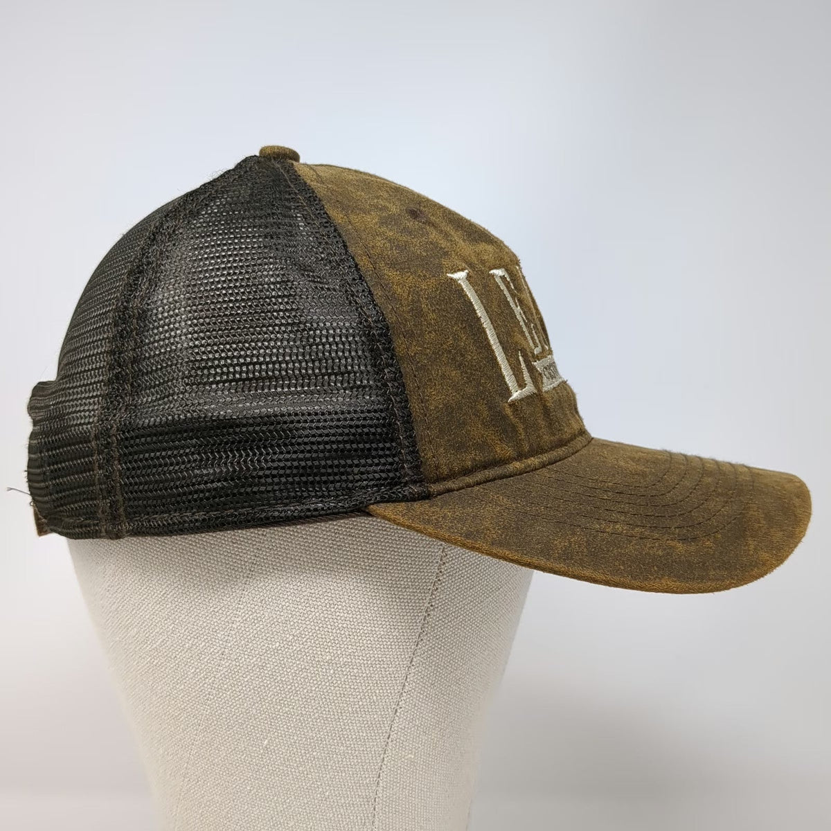Port Authority Baseball Cap Brown One Size Lentz Custom Tack Mesh Strapback Hat