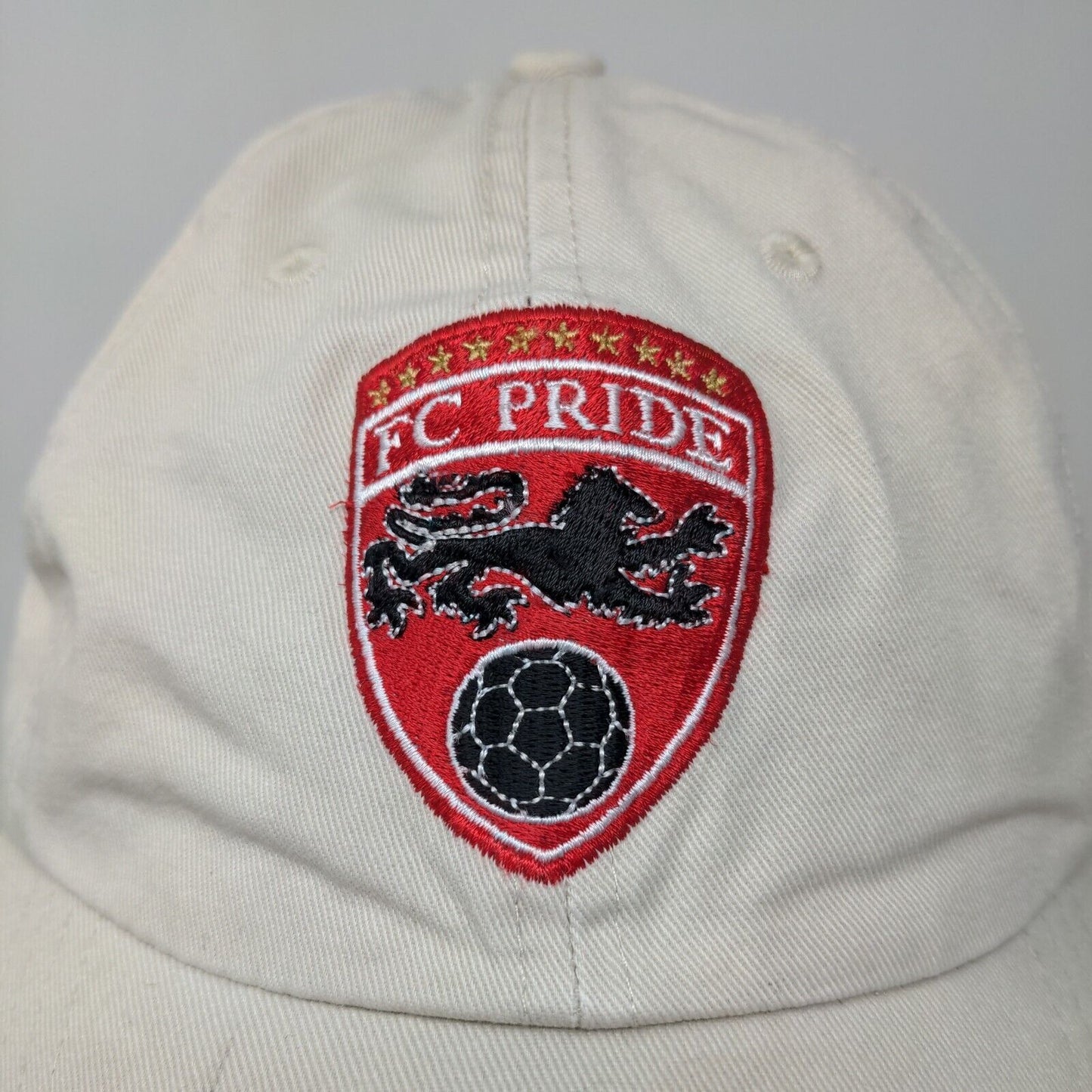 Port Authority Men's Strapback Hat Tan Embroidered FC Pride Logo