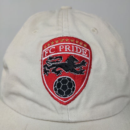 Port Authority Men's Strapback Hat Tan Embroidered FC Pride Logo