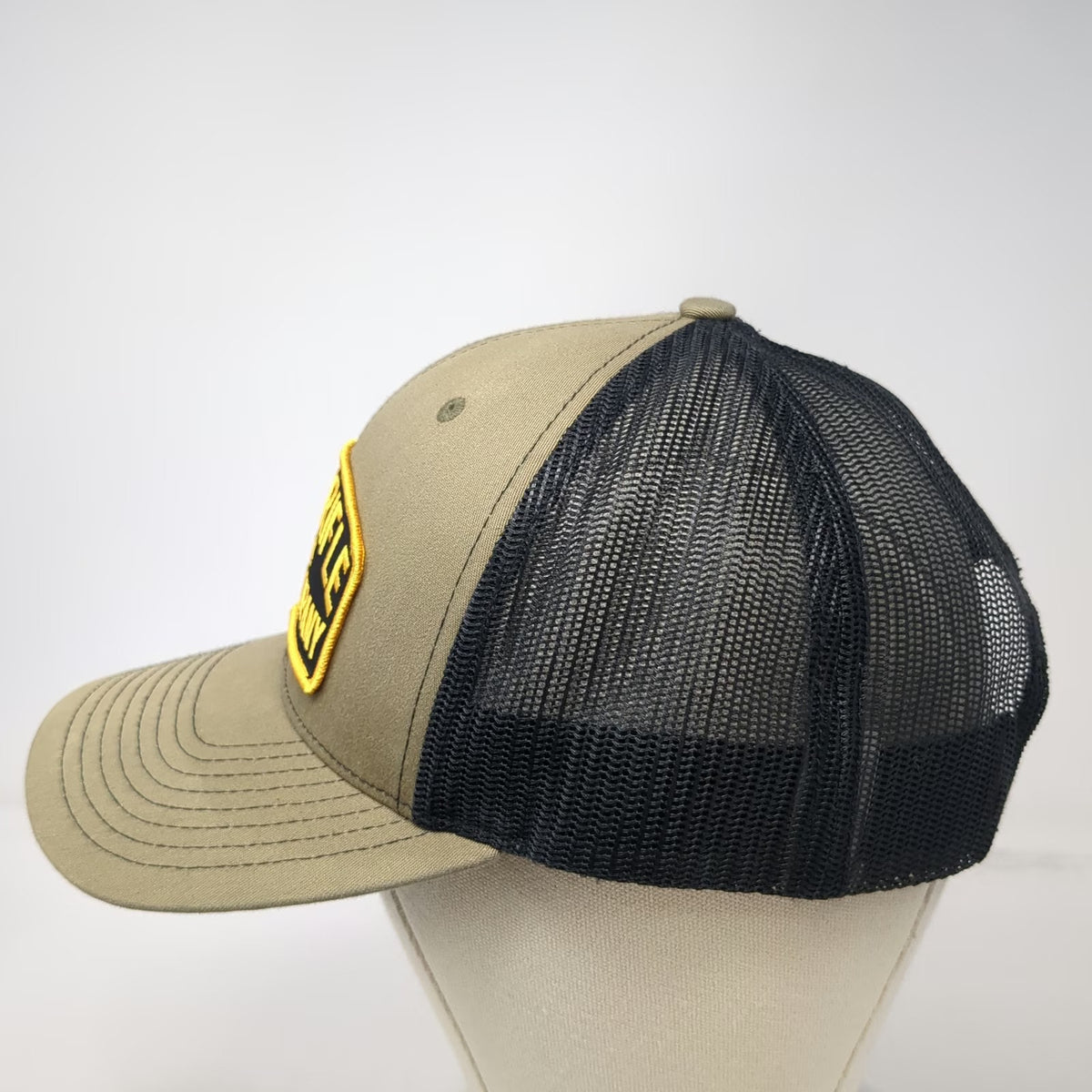 Richardson Trucker Hat Green One Size Black Rifle Coffee Company Mesh Snapback