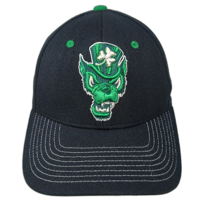 Zephyr Baseball Cap Black L Nevada Wolf Pack Shamrock Stretch Fit Fitted Hat