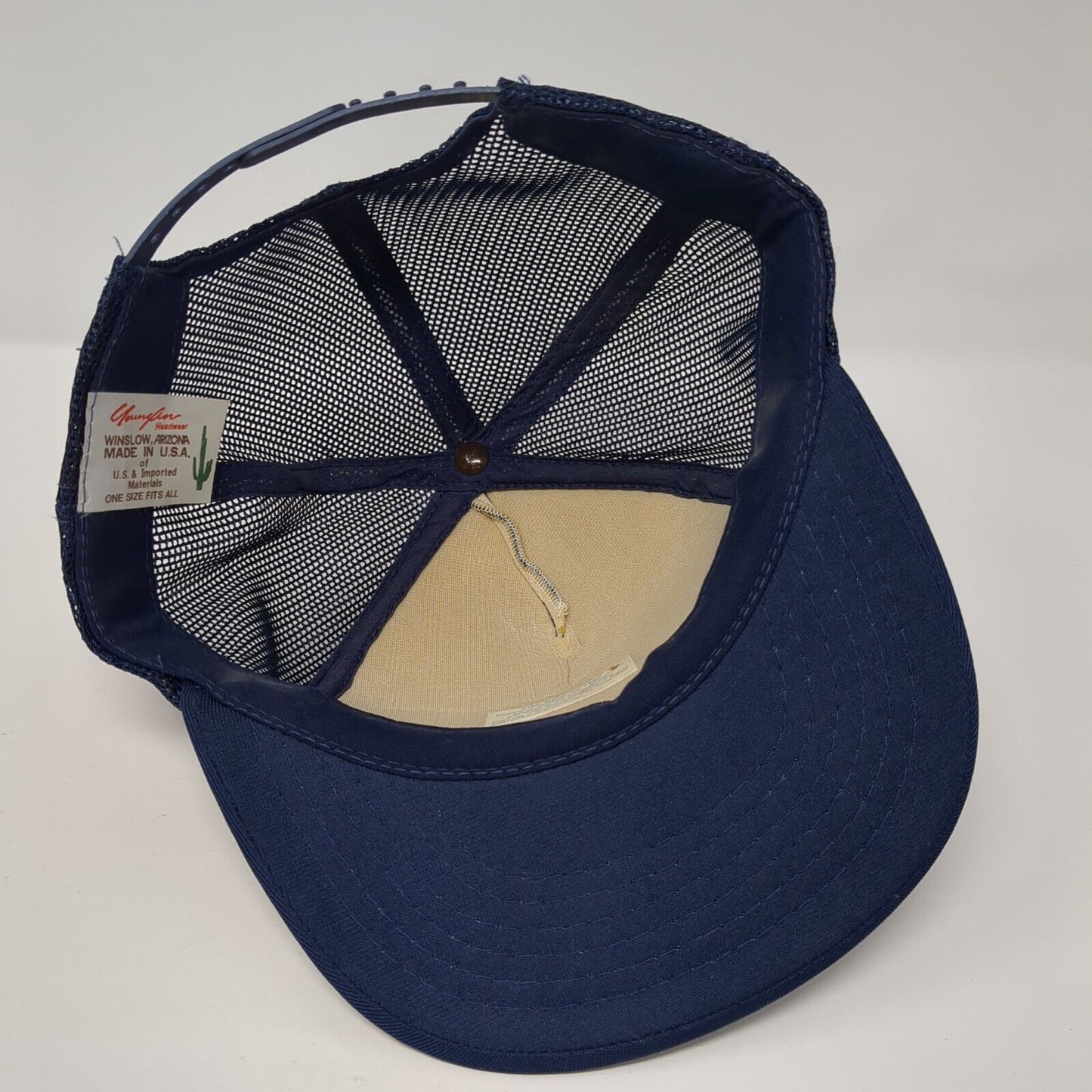 Top Gun Snapback Trucker Hat Blue One Size Adjustable Embroidered Mesh Back