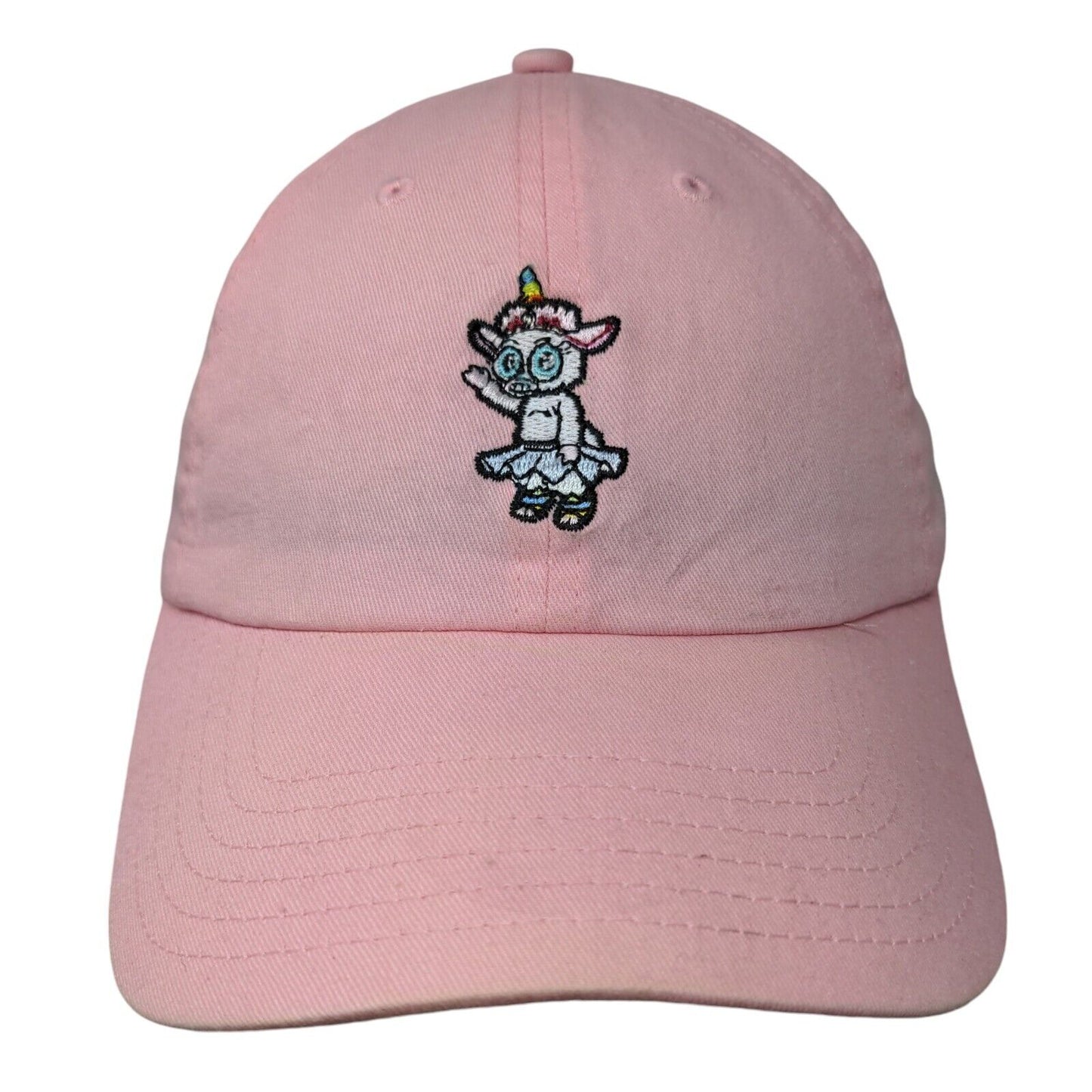Rick and Morty Tinkles Slideback Hat Pink OSFM Embroidered Adult Swim 6 Panel