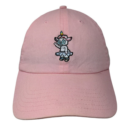 Rick and Morty Tinkles Slideback Hat Pink OSFM Embroidered Adult Swim 6 Panel