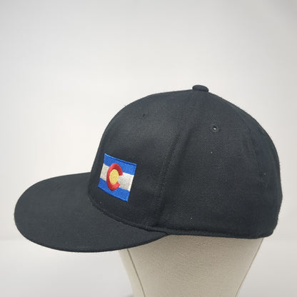 Colorado Winter Park 210 Fitted Baseball Cap Black 7 5/8 Embroidered Flexfit