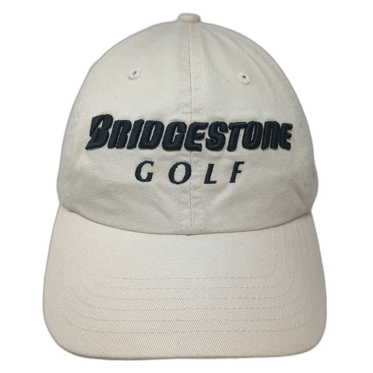 Bridgestone Golf Baseball Cap Beige One Size Slideback Boom It Embroidered Hat