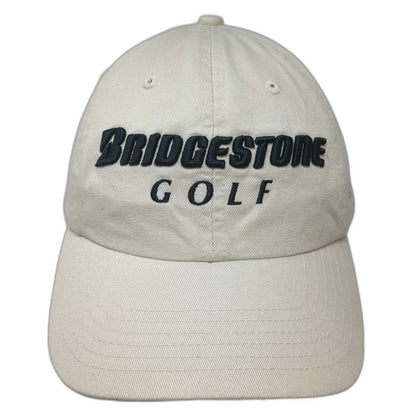 Bridgestone Golf Baseball Cap Beige One Size Slideback Boom It Embroidered Hat