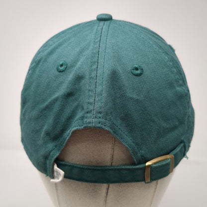 Life is Good Baseball Cap Green One Size Mountains Trees Graphic Strapback Hat