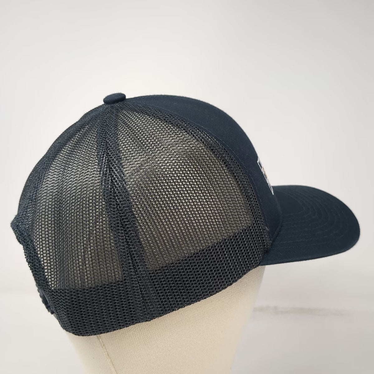 Pacific Headwear Merrick Blue Trucker Hat One Size Mesh Back Snapback Logo Hat