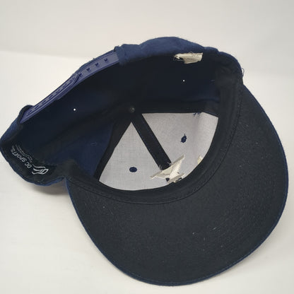 Lacrosse Snapback Hat Blue One Size Adjustable Embroidered Outdoor Cap