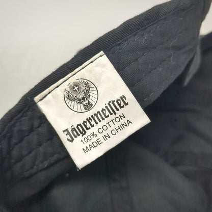 Jägermeister Baseball Cap Black One Size Rubber Patch Orange Brim Piping Hat