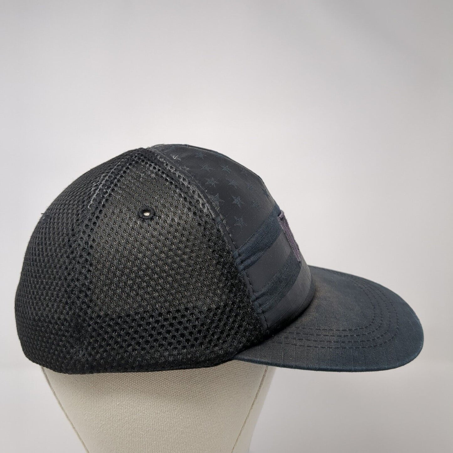 HT Highland Tactical Fitted Baseball Cap Black One Size Patriotic Mesh Back