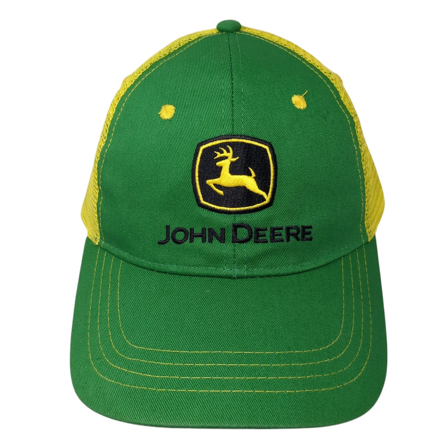 John Deere Logo Mesh Back Trucker Hat Multicolor One Size Adjustable