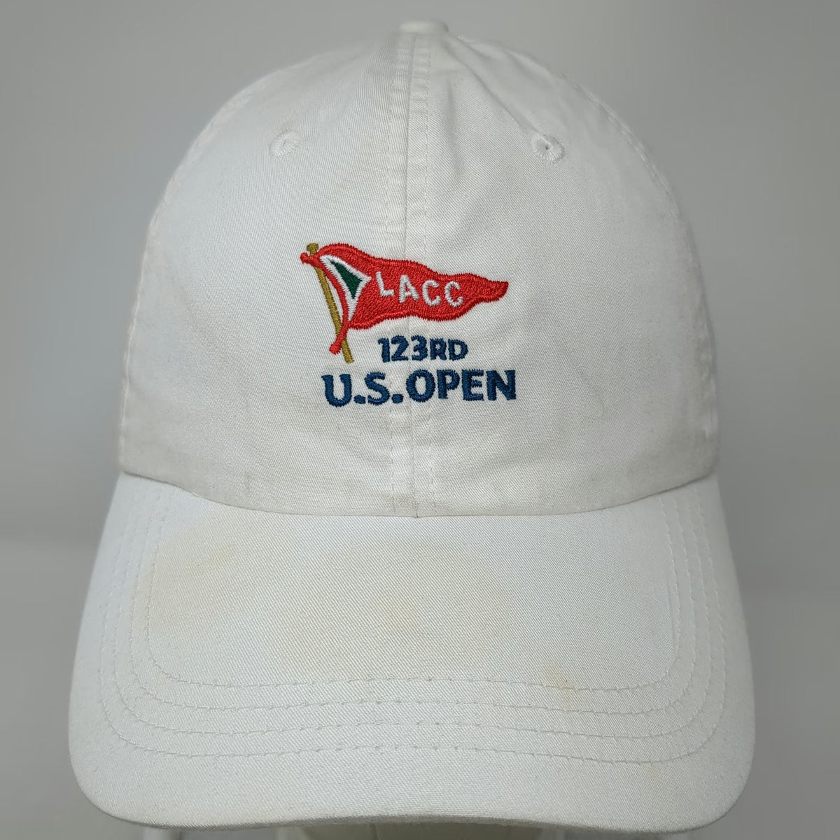 ahead Baseball Cap White One Size USGA Member LACC 123rd U.S. Open Cotton Hat