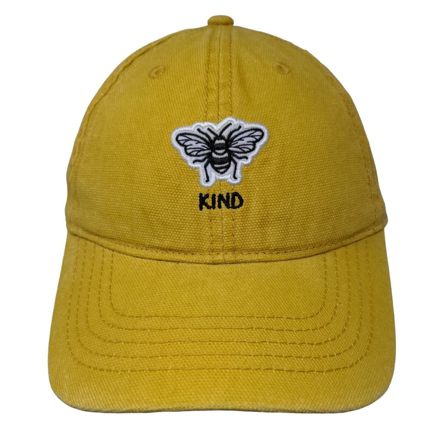 Unbranded Women's Slideback Hat Gold Size OSFM Embroidered Bee Kind Logo