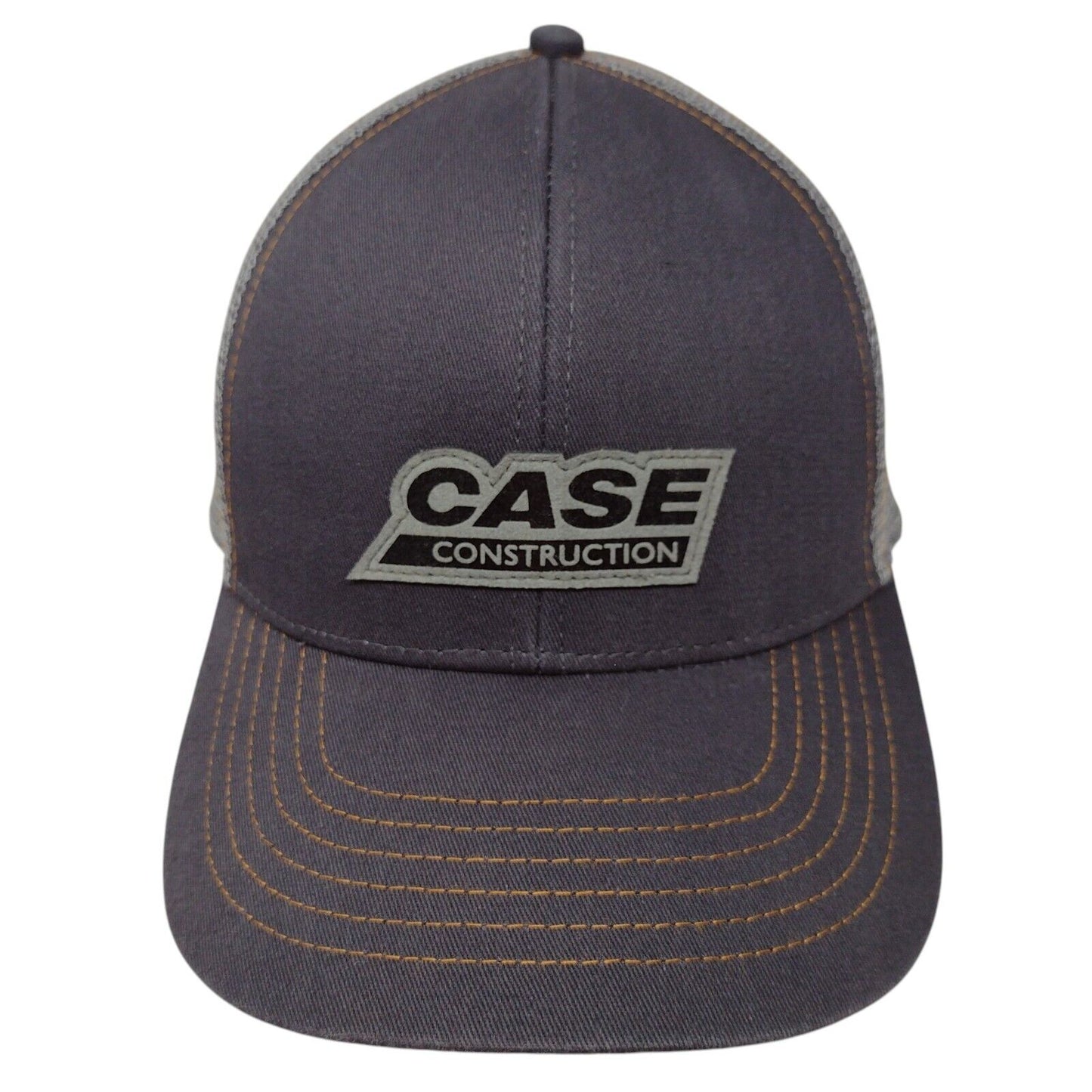 Case Construction Snapback Trucker Hat Gray OSFA Mesh Back K-Products