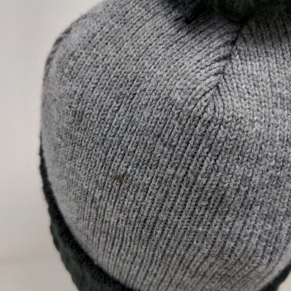 New Era Mens Knit Beanie Hat Gray Black Embroidered Purdue Grand Prix Foundation
