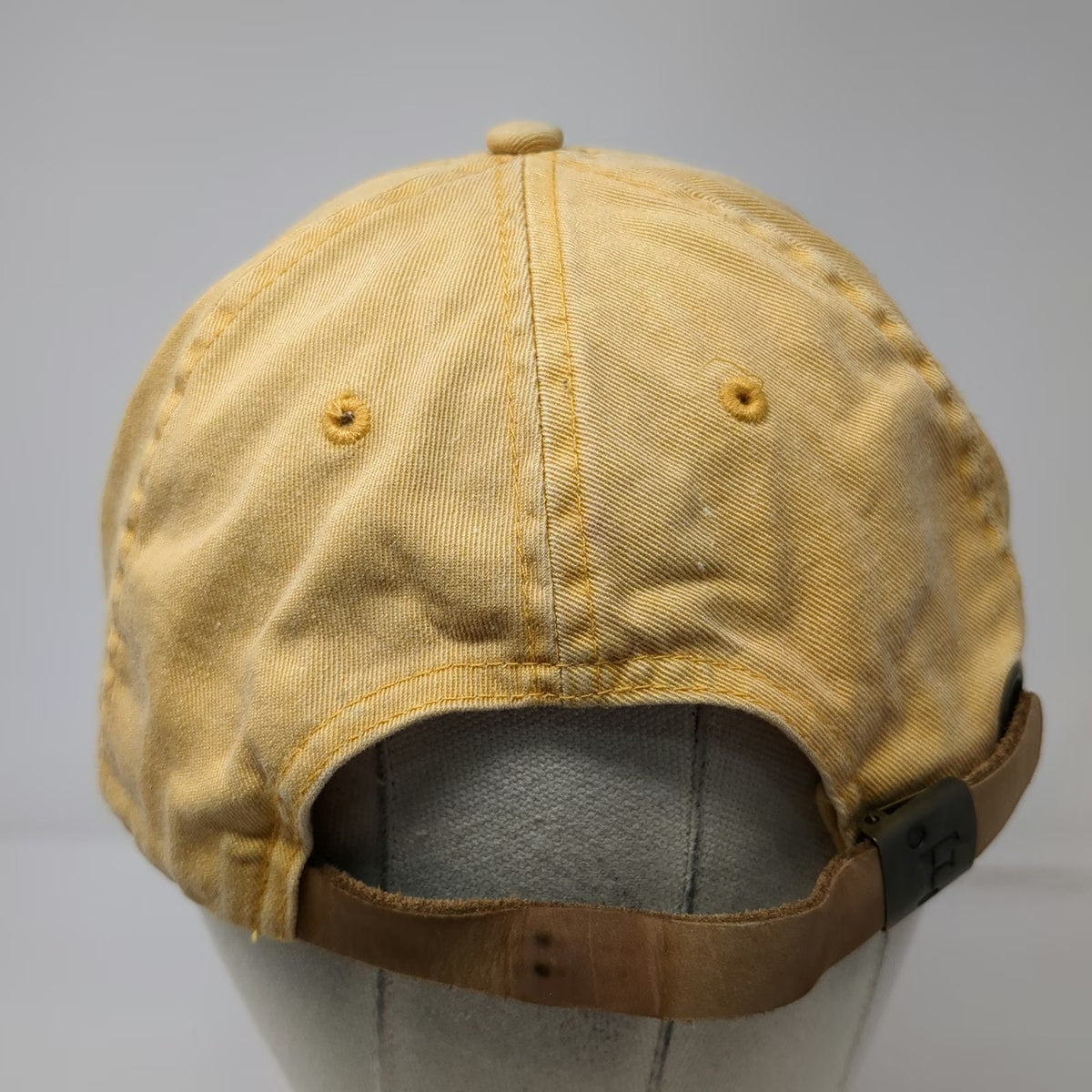 Fahrenheit Baseball Cap Yellow One Size Cesco Rentals Leather Slideback Hat