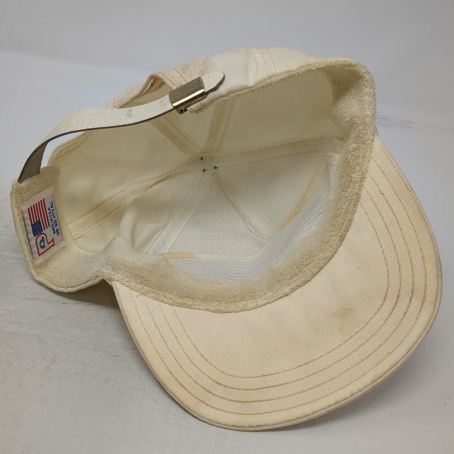Paramount 5 Panel Beige Hat One Size OSH Pinole California Made in USA Slideback