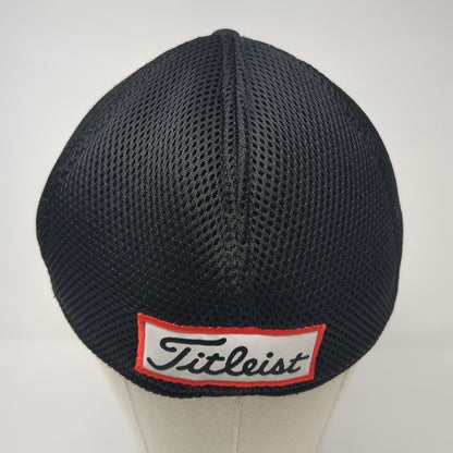Titleist FJ Pro V1 Fitted Hat Black XL Embroidered Stretch New Era