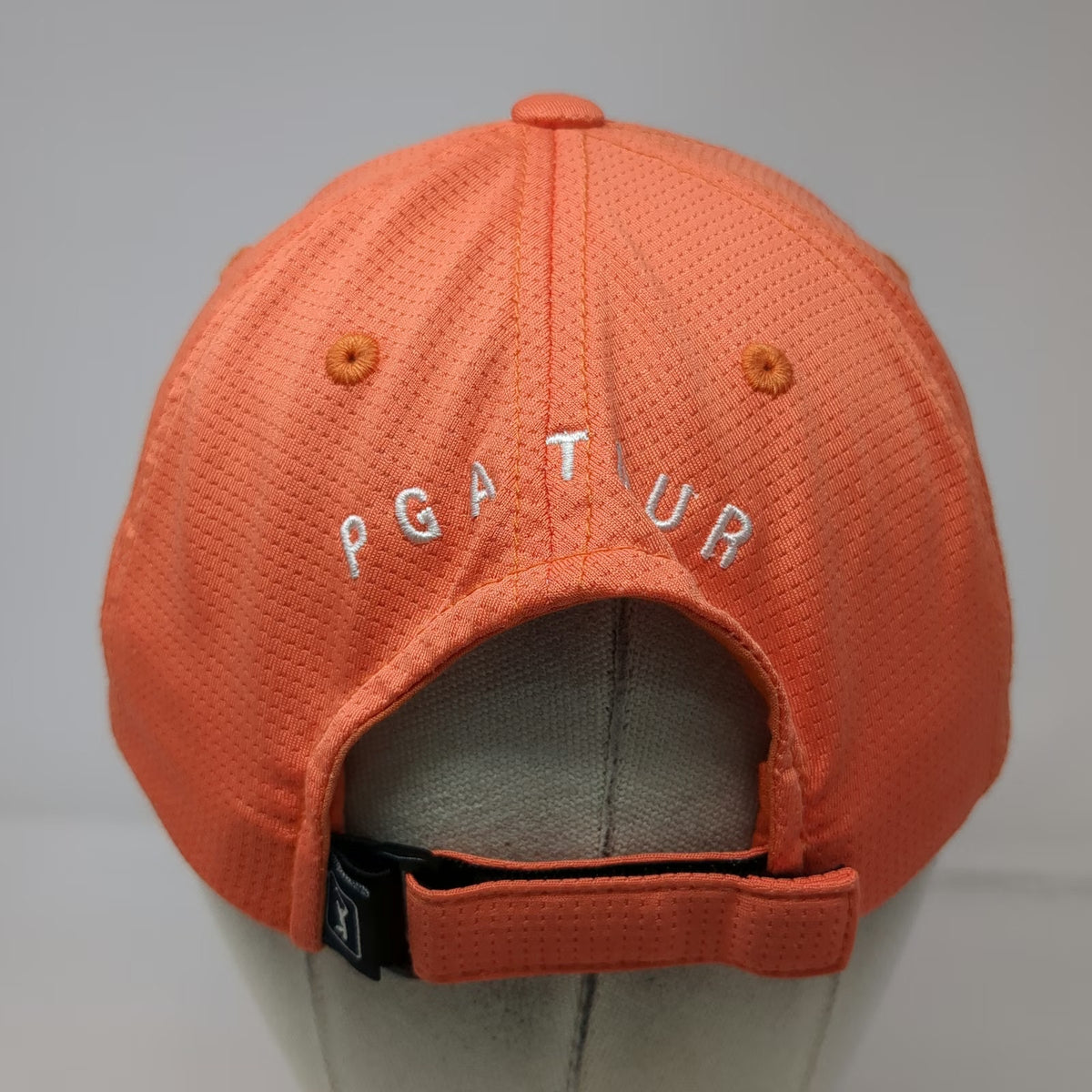 PGA Tour Strapback Orange One Size Airflux Breathable Performance Mesh Golf Hat