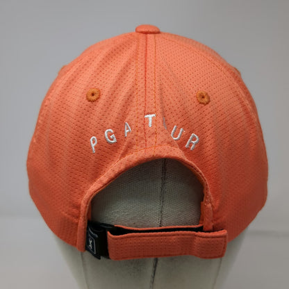 PGA Tour Strapback Orange One Size Airflux Breathable Performance Mesh Golf Hat
