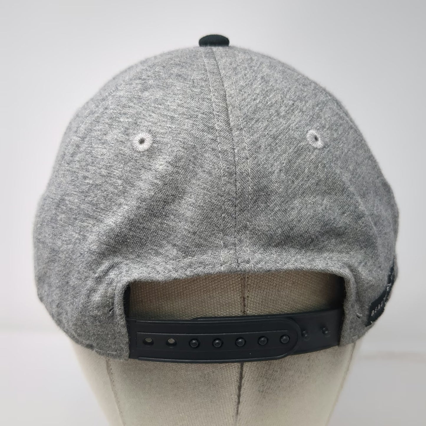 Beauty Status Snapback Gray Black Hat One Size Hockey Jersey Knit Flat Brim