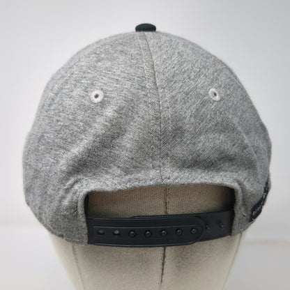 Beauty Status Snapback Gray Black Hat One Size Hockey Jersey Knit Flat Brim