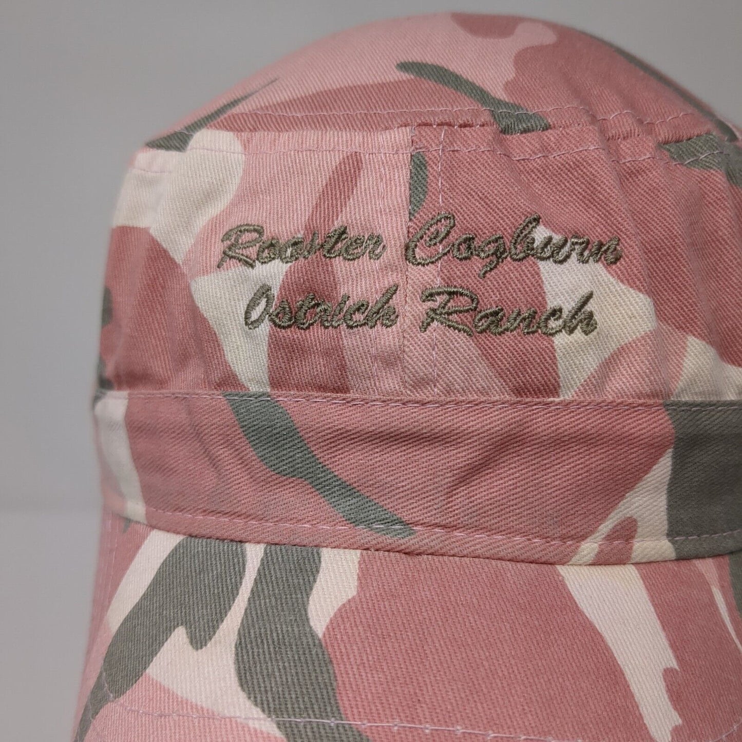 Rooster Cogburn Ostrich Ranch Srapback Cadet Army Hat Camo One Size