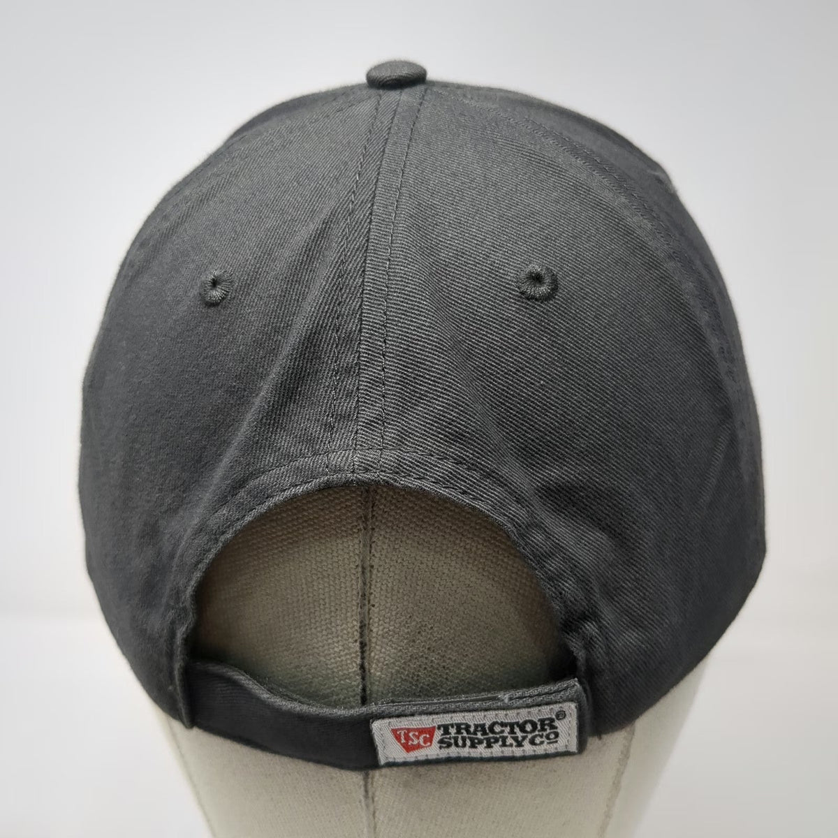 Tractor Supply Co Baseball Cap Gray One Size Strapback TSC Logo Embroidered Hat