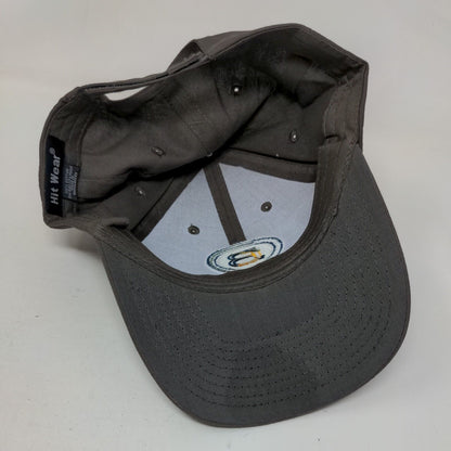 B Logo Strapback Hat Gray OSFM Adjustable Embroidered 6 Panel Hit Wear