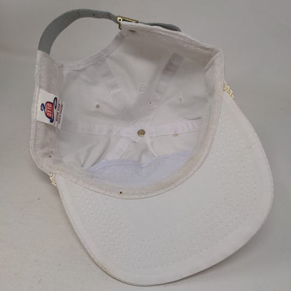 Otto Slideback Rope Hat White OSFA Adjustable Leather Strap Blank