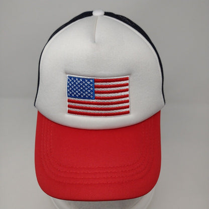 American Flag Snapback Mesh Back Trucker Hat Multi OSFA Old Navy