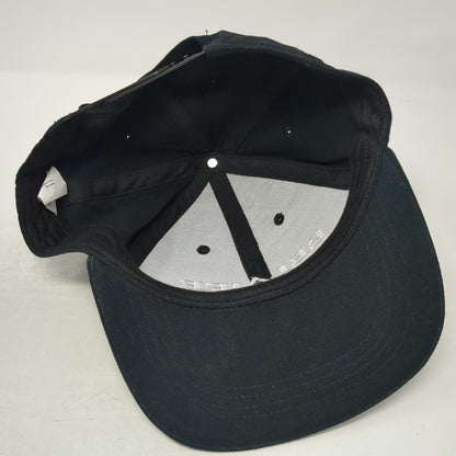 Luc Belaire France Snapback Hat Black White One Size Embroidered Cotton Logo
