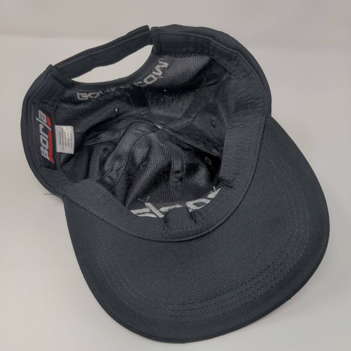 Borja Strapback Hat Black OSFA Adjustable Embroidered 6 Panel Polyester