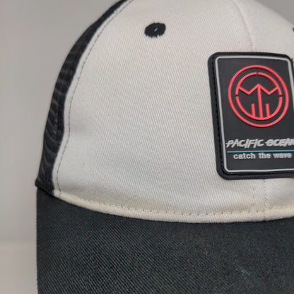 Pacific Ocean Catch The Wave Slideback Trucker Hat Black OS Mesh Back Polinesia