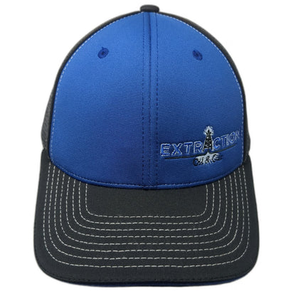 Richardson Baseball Cap Blue XL Extraction Oil & Gas Mesh Back Fitted Hat
