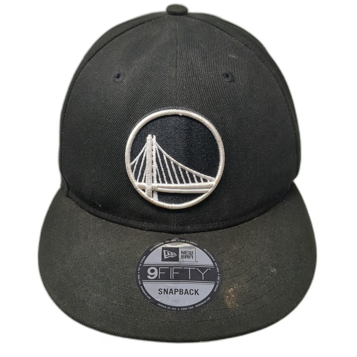 Golden State Warriors NBA New Era Snapback Black One Size 9FIFTY Flat Brim Hat