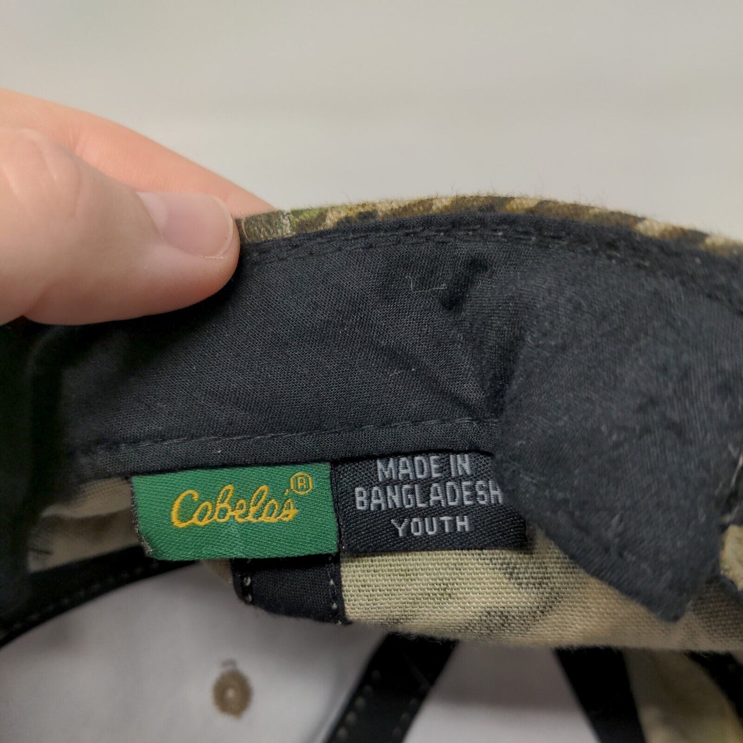 Cabela's Strapback Hat Camo Youth Adjustable Embroidered Outdoor