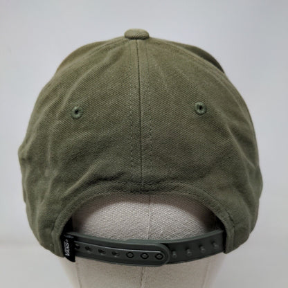 Vans Leather Patch Snapback Hat Green OSFA Adjustable Vent Holes
