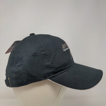 Antigua Slideback Hat OSFA Black Brushed Twill Embroidered Logo W/Tags